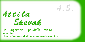 attila spevak business card